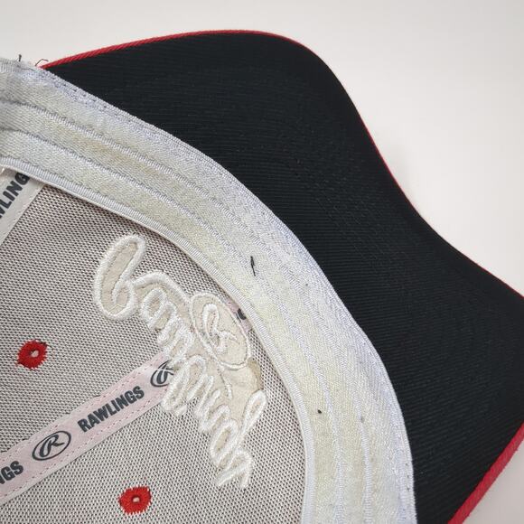 Rawlings Pro Baseball Fitted Trucker Hat Red XL Embroidered Colorblock - Picture 9 of 10